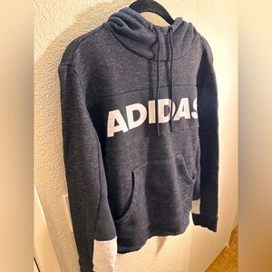 Adidas Boys Dark Gray and color block Hoodie Sweater. Size Medium.